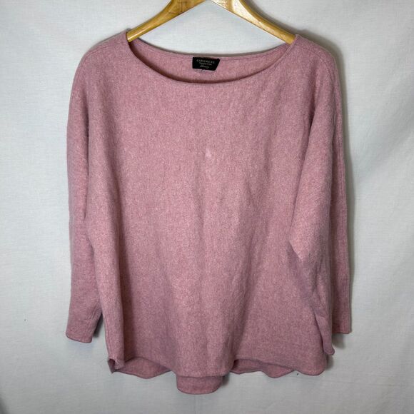 Charter Club Women's Mauve Pink Cashmere Boxy Long Sleeve Sweater Size 3X - Picture 2 of 11